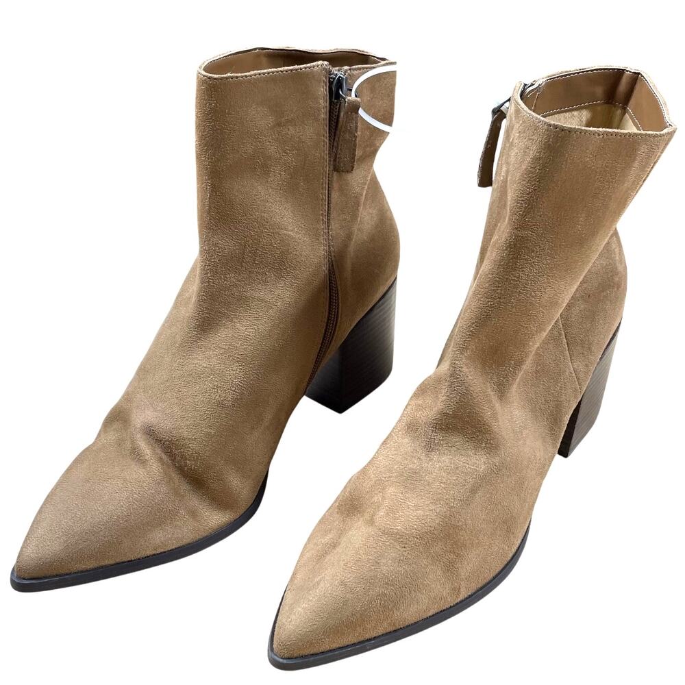 Linea Paolo Sadie Block Heel Bootie Light Tan Women's Size 13M New Without Box